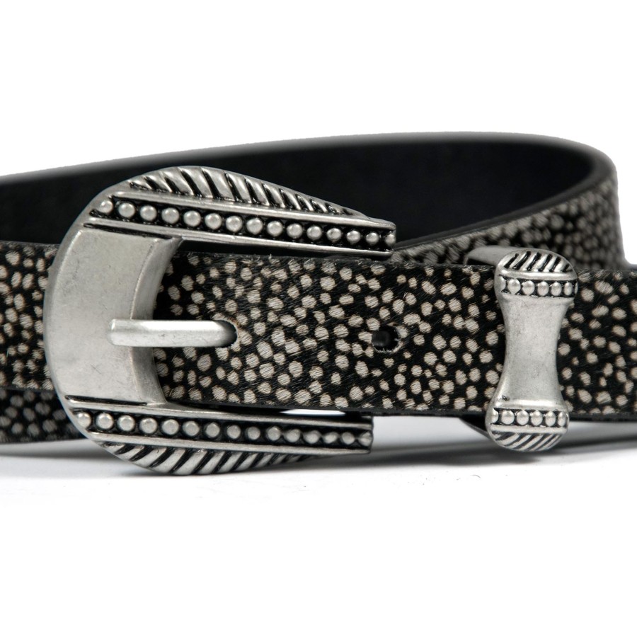 Men Straight To Hell Apparel Belts | Calvera - Reptile Print Leather Belt (Size 28, 30, 32, 34, 36, 42)