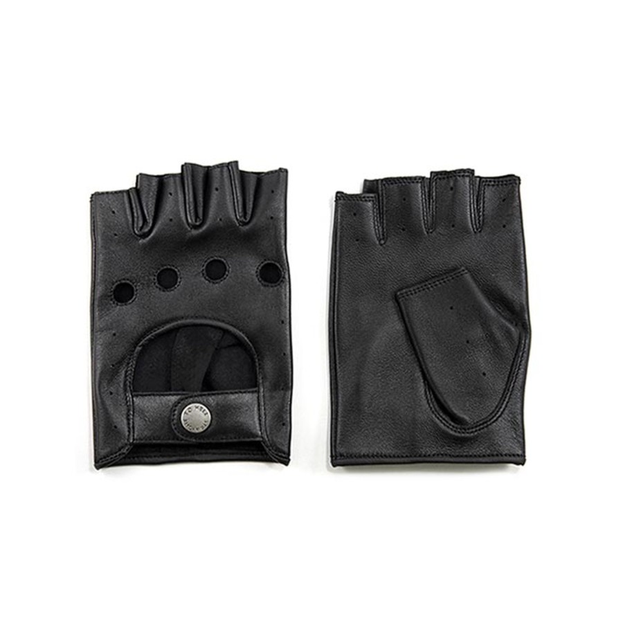 Men Straight To Hell Apparel Gloves | Bullitt Fingerless - Leather Gloves