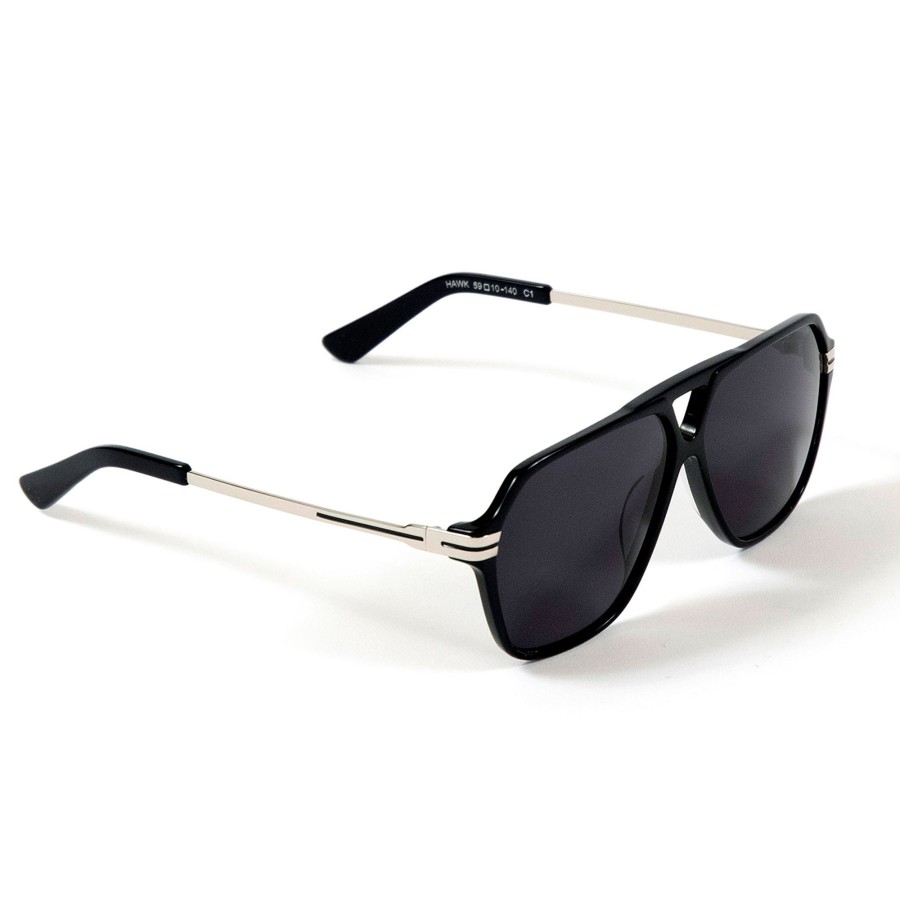 Women Straight To Hell Apparel Sunglasses | Hawk - Black Sunglasses