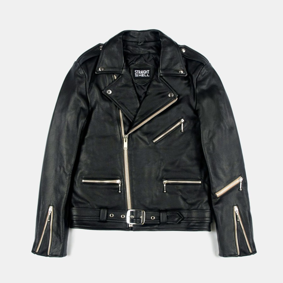 Men Straight To Hell Apparel Leather Jackets | Barracuda - Leather Jacket (Size 34S, 34, 36S, 36, 38S, 38, 40, 42, 46, 48, 50, 52, 54)