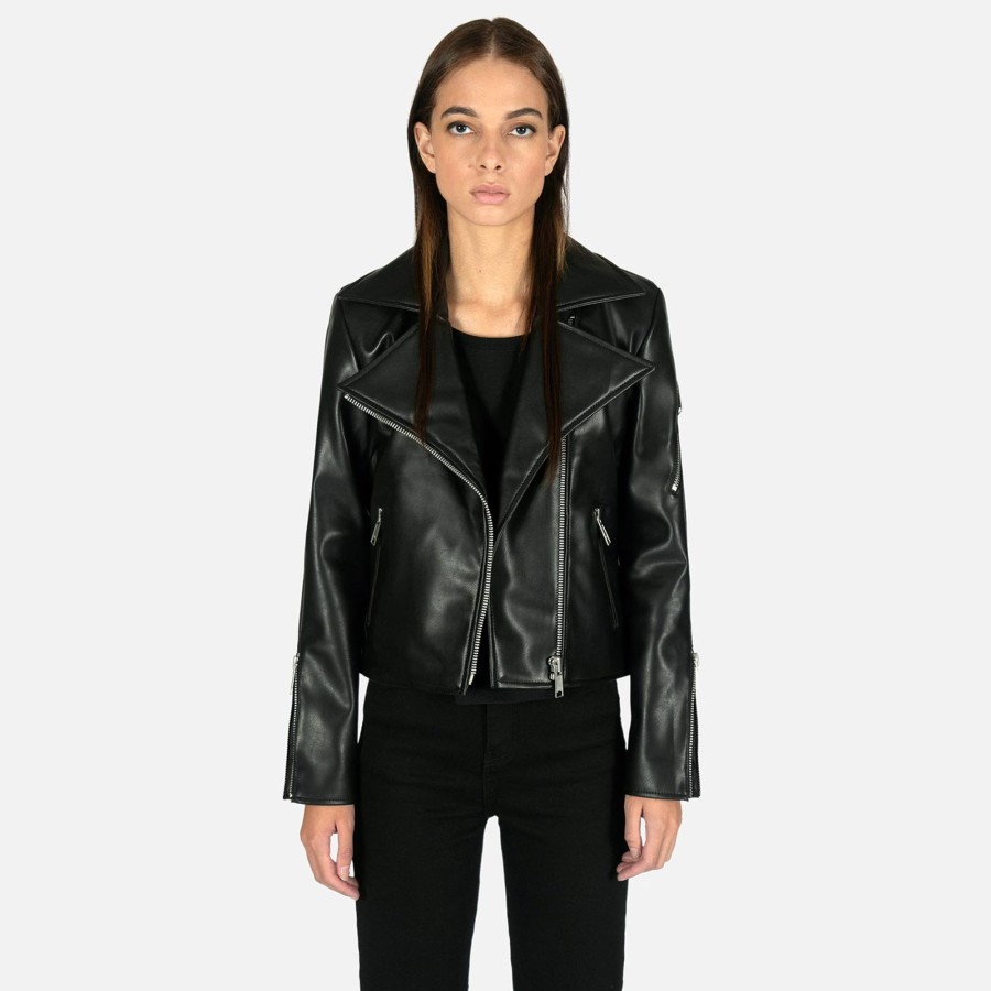 Women Straight To Hell Apparel Vegan Leather Jackets | Vegan Flash (Size Xs, S, M, 2Xl, 4Xl, 5Xl)