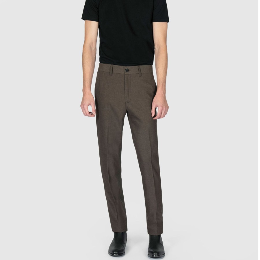 Men Straight To Hell Apparel Pants | Hitmaker - Taupe Brown - Slim Fit Pants