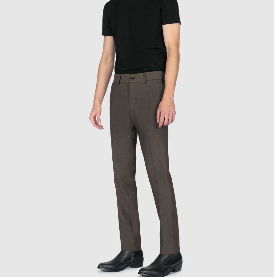 Men Straight To Hell Apparel Pants | Hitmaker - Taupe Brown - Slim Fit Pants