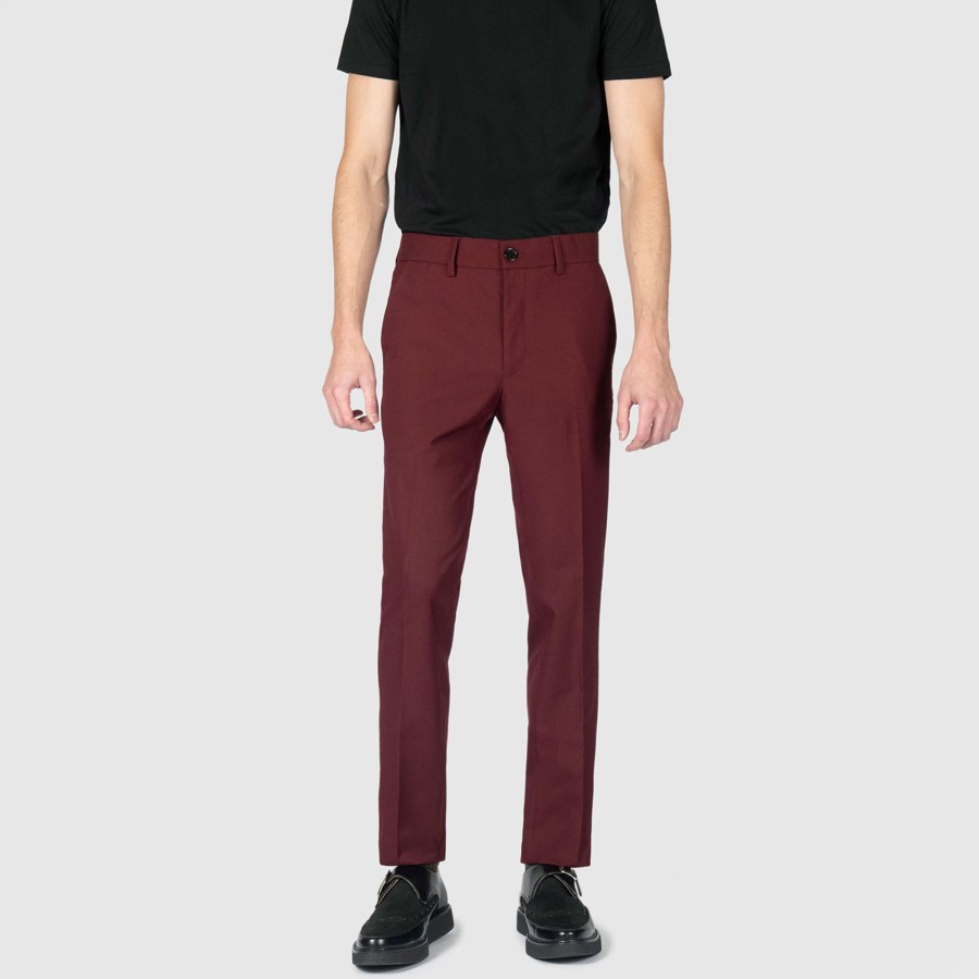 Men Straight To Hell Apparel Pants | Hitmaker - Burgundy - Slim Fit Pants