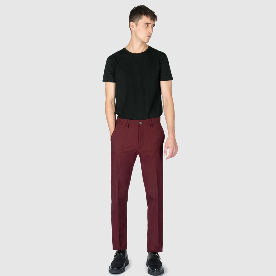 Men Straight To Hell Apparel Pants | Hitmaker - Burgundy - Slim Fit Pants