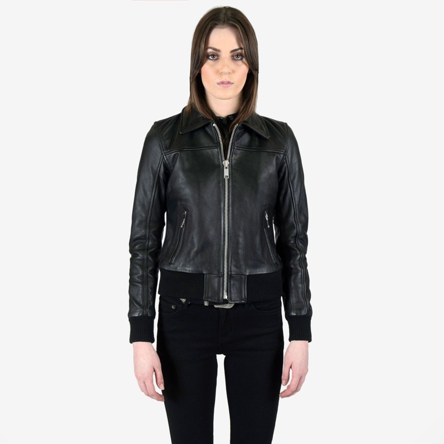 Women Straight To Hell Apparel Leather Jackets | Belmont - Leather Jacket