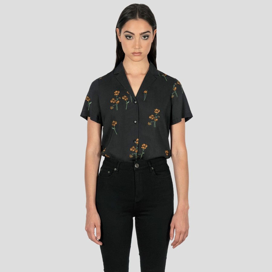 Women Straight To Hell Apparel Shirts & Tops | St. Peter - Floral Print Shirt