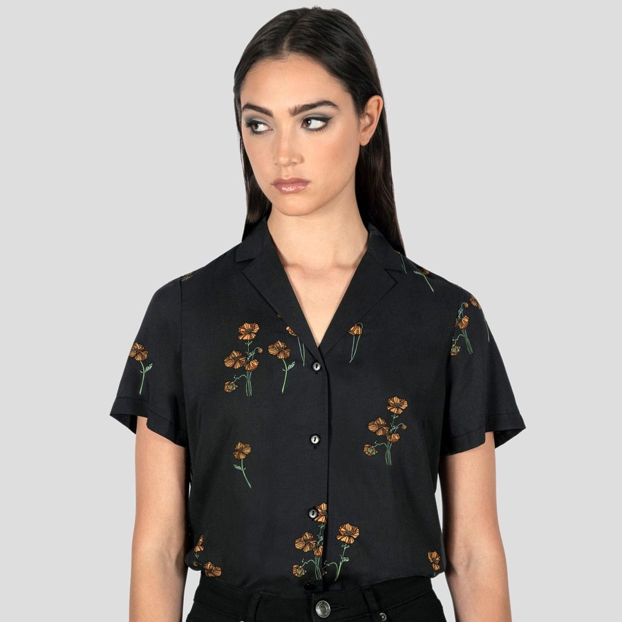 Women Straight To Hell Apparel Shirts & Tops | St. Peter - Floral Print Shirt