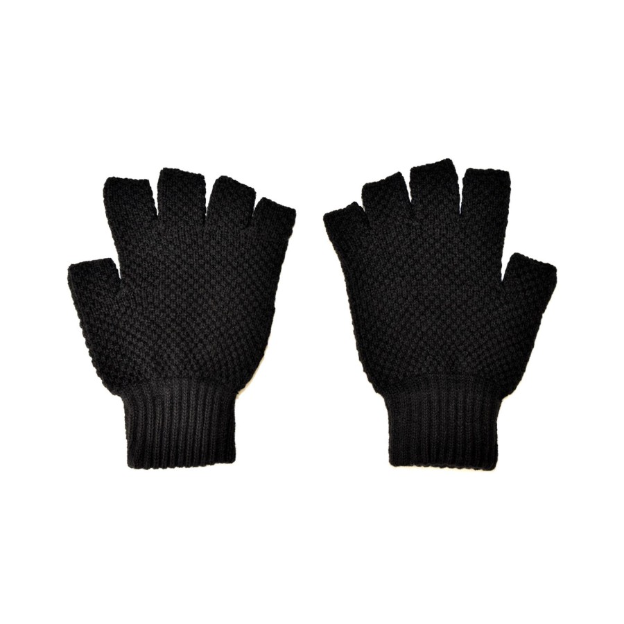 Women Straight To Hell Apparel Gloves | Rollers - Black Fingerless Gloves