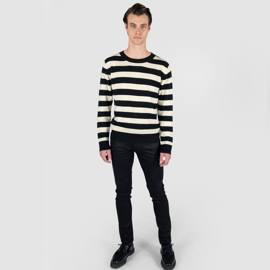 Men Straight To Hell Apparel Sweaters | Vagabond - Striped Sweater (Size Xs, S, M, L, Xl, 2Xl, 3Xl, 4Xl)