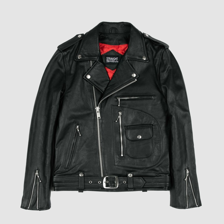 Men Straight To Hell Apparel Leather Jackets | Logan - Leather Jacket (Size 34S, 34, 36S, 36, 38S, 38, 40, 42, 44, 46, 48, 50, 52, 54)