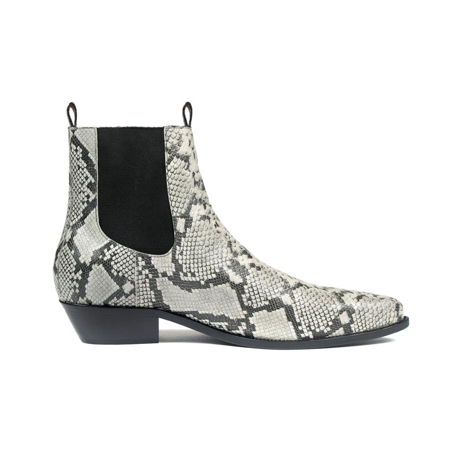 Men Straight To Hell Apparel Boots | Addison - Grey Snakeskin (Size 7, 8.5, 9, 9.5, 10.5, 14)