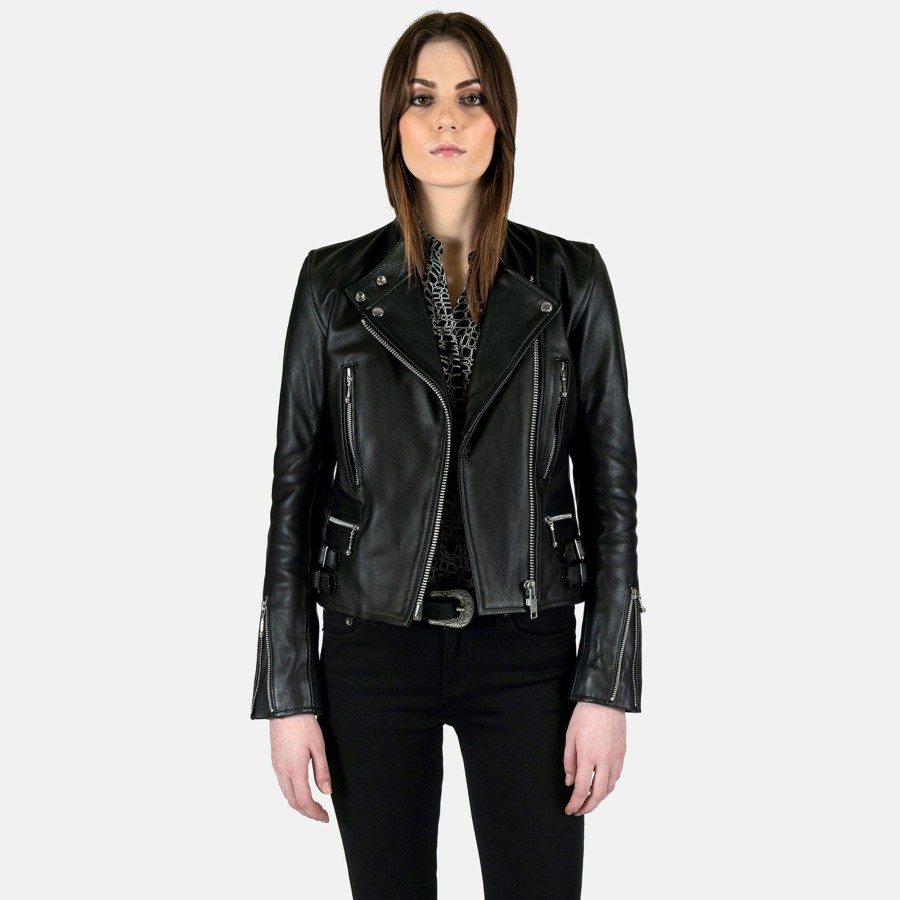 Women Straight To Hell Apparel Leather Jackets | Marauder - Leather Jacket (Size Xs, S, M, L, Xl, 2Xl, 3Xl, 4Xl, 5Xl)