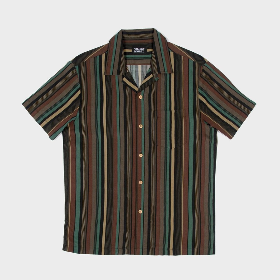 Men Straight To Hell Apparel Shirts | Parallel Lines - Striped Shirt