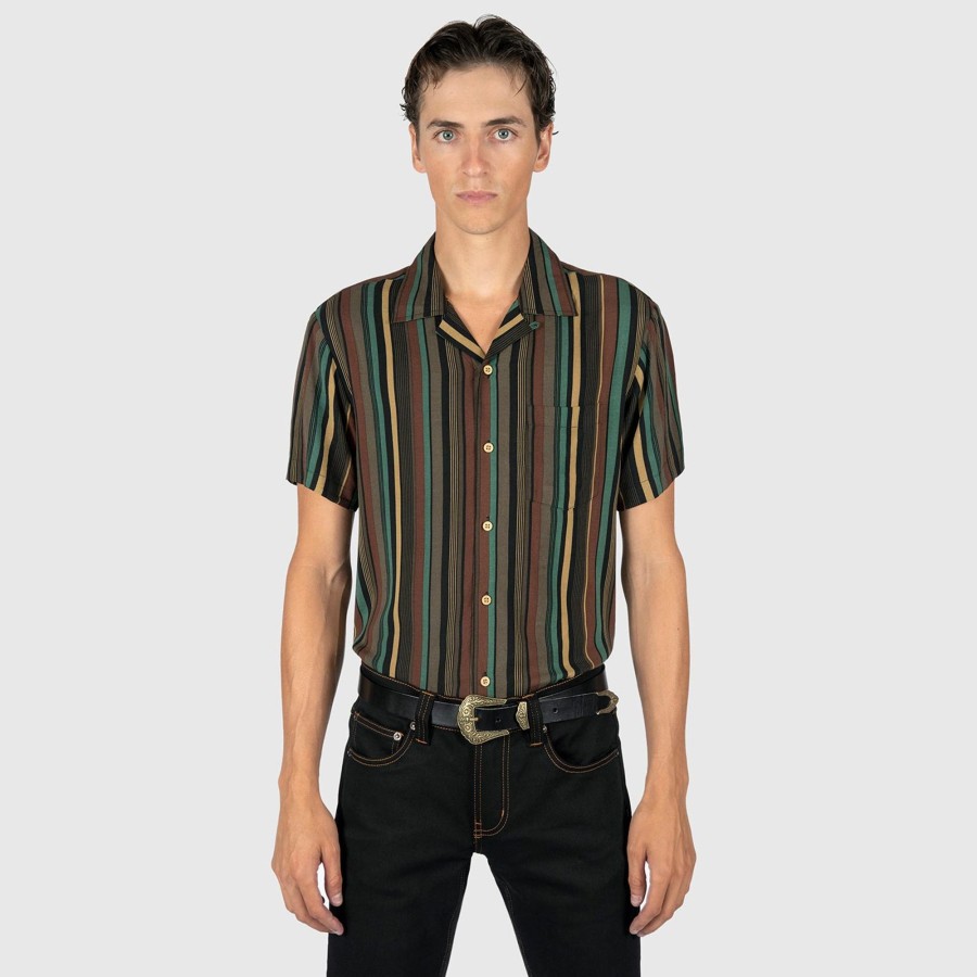 Men Straight To Hell Apparel Shirts | Parallel Lines - Striped Shirt