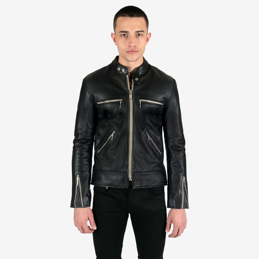 Men Straight To Hell Apparel Leather Jackets | Motorway - Leather Jacket (Size 34S, 34, 36S, 36, 38S, 38, 40, 42, 44, 46, 48, 50, 52, 54)