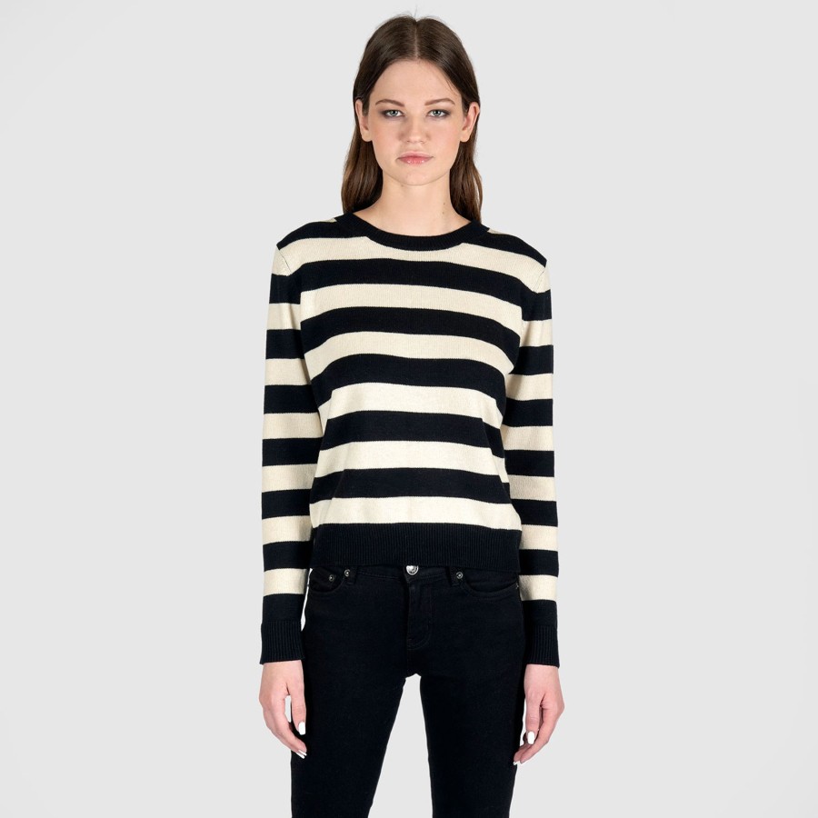 Women Straight To Hell Apparel Sweaters | Vagabond - Striped Sweater (Size Xs, S, M, Xl, 2Xl, 3Xl, 4Xl)