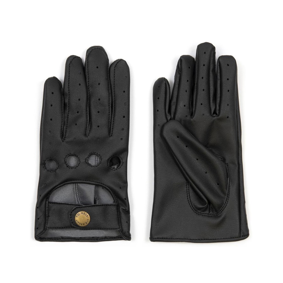 Women Straight To Hell Apparel Gloves | Vegan Bullitt - Faux Leather Gloves