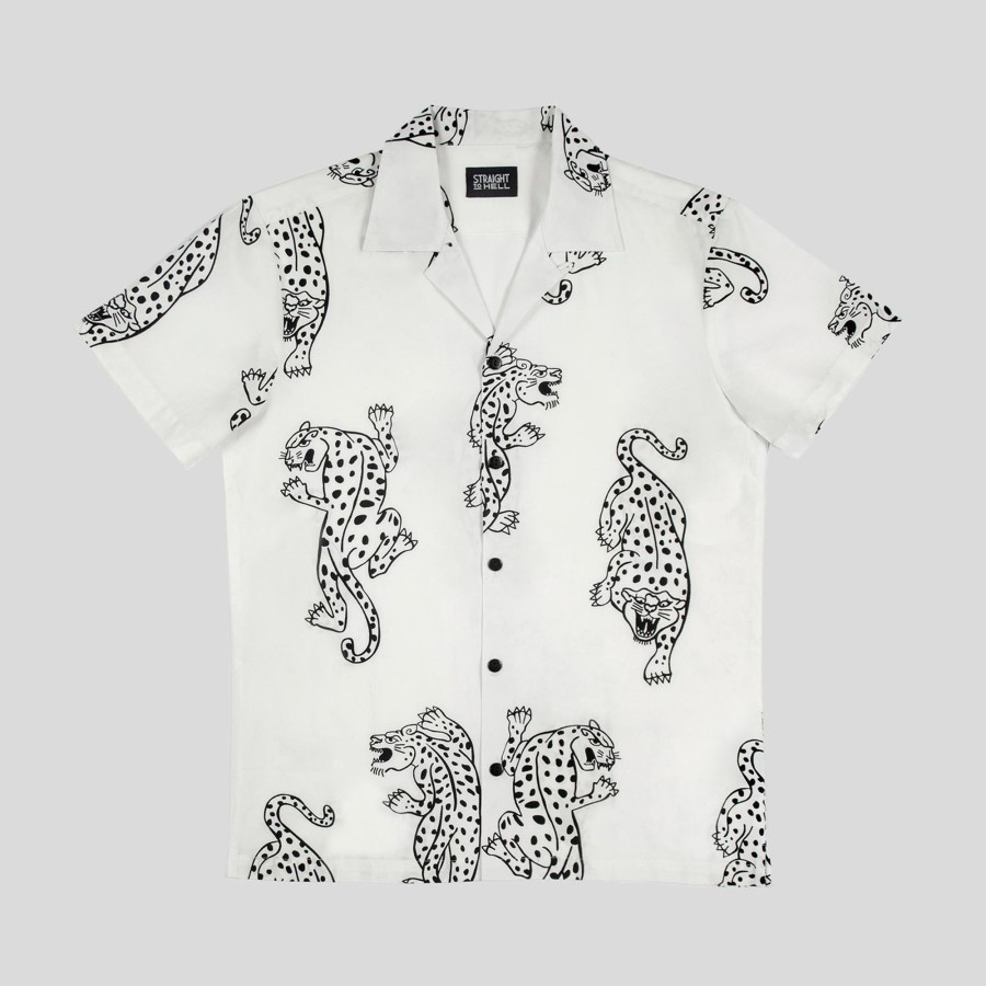 Men Straight To Hell Apparel Shirts | Cheetah Boogie - Vintage Cheetahs Print Shirt