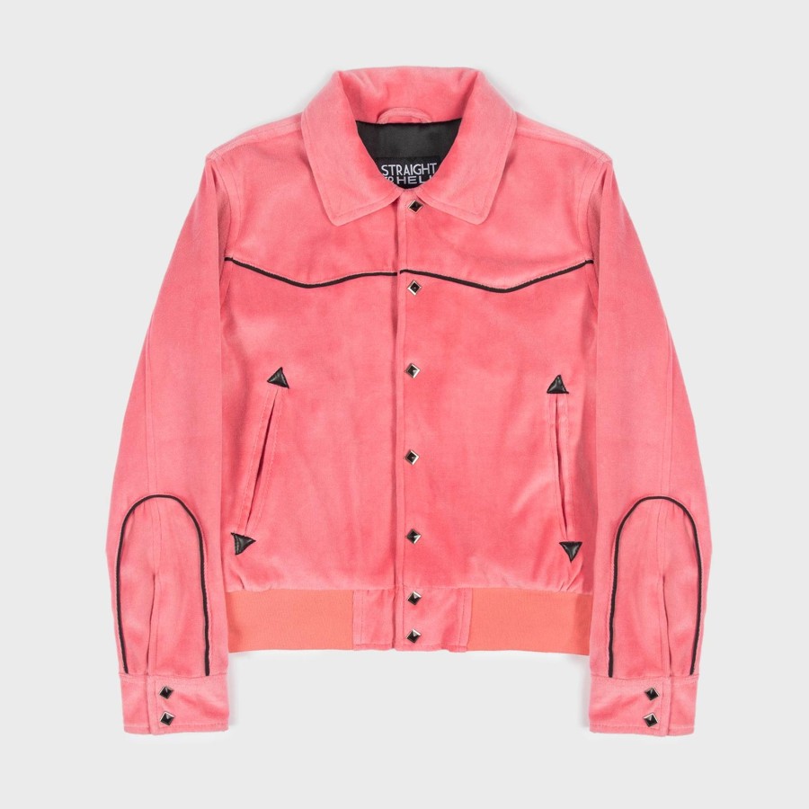 Women Straight To Hell Apparel Coats & Jackets | Jackson - Pink Velvet Jacket