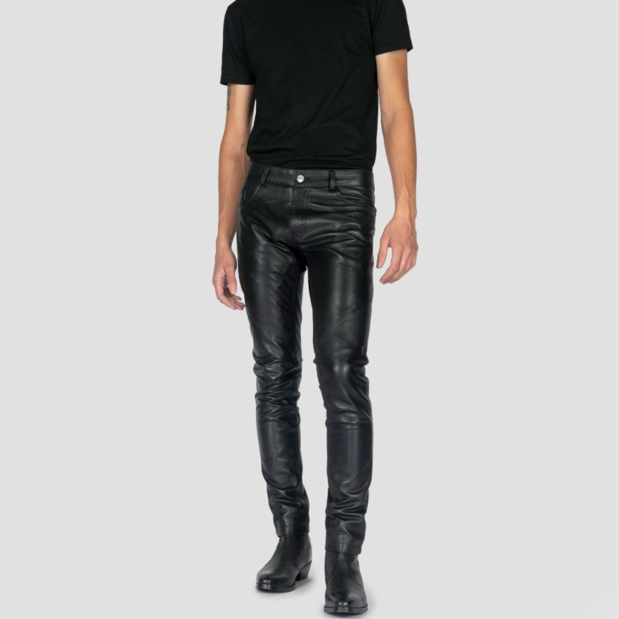 Men Straight To Hell Apparel Pants | Proper Citizen - Skinny Fit Leather Pants