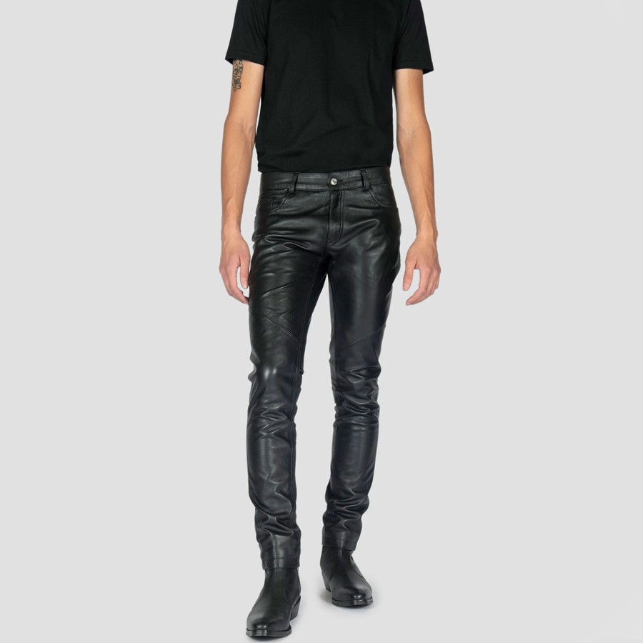 Men Straight To Hell Apparel Pants | Proper Citizen - Skinny Fit Leather Pants