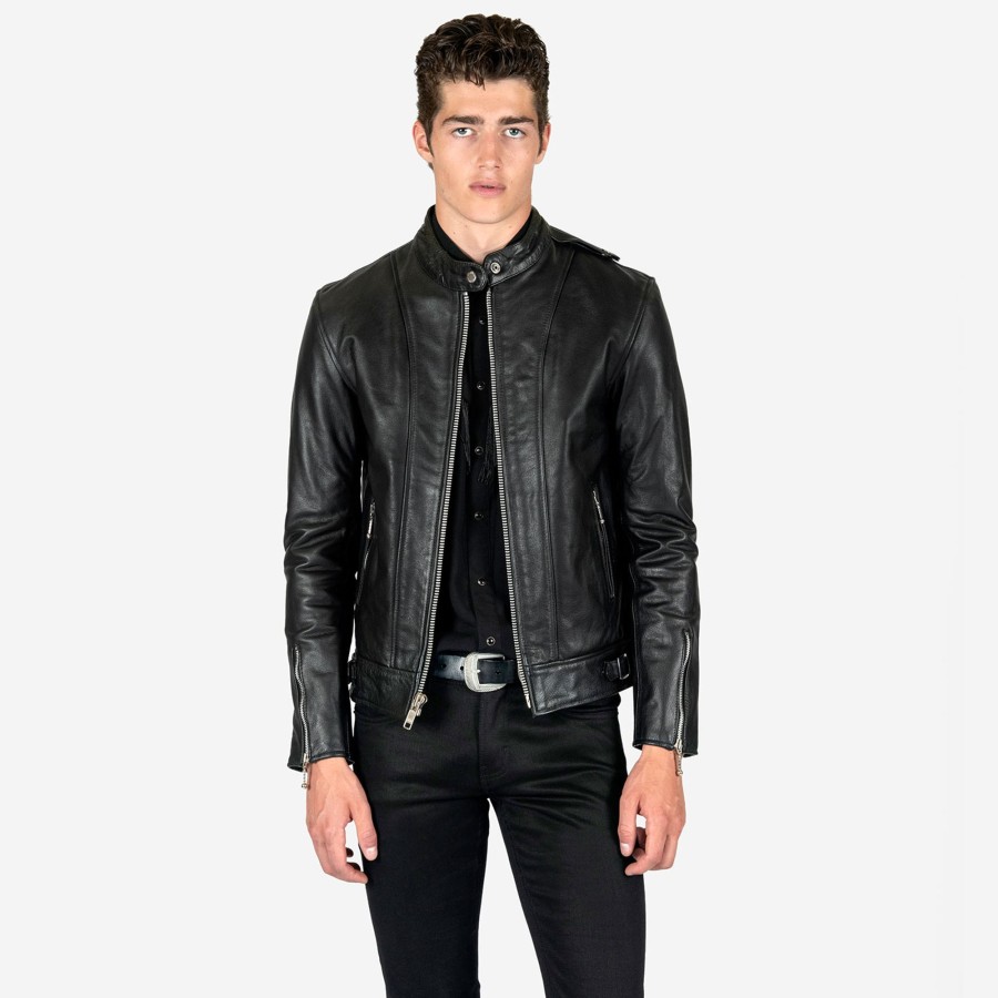 Men Straight To Hell Apparel Leather Jackets | Offender - Leather Jacket (Size 34S, 34, 36S, 36, 38S, 38, 40, 42, 44, 46, 48, 50, 52, 54)