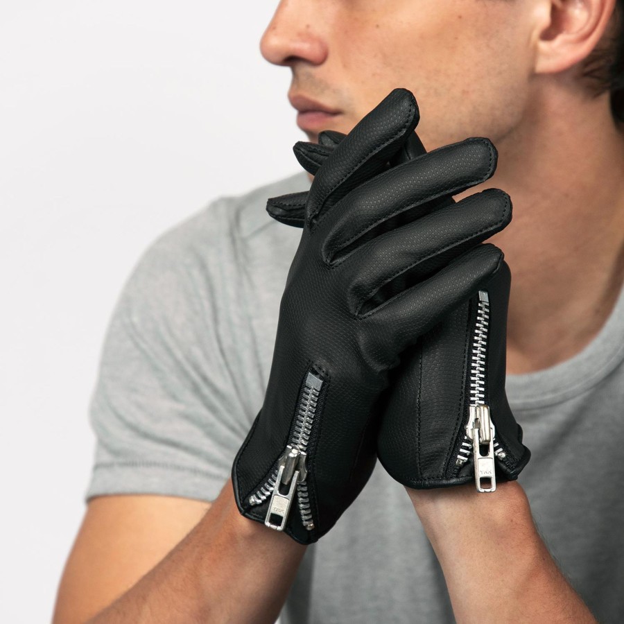 Men Straight To Hell Apparel Gloves | Vegan Throttle - Faux Leather Gloves