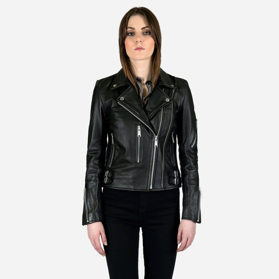 Women Straight To Hell Apparel Leather Jackets | Grifter - Leather Jacket (Size Xs, S, M, L, Xl, 2Xl, 3Xl, 4Xl, 5Xl)