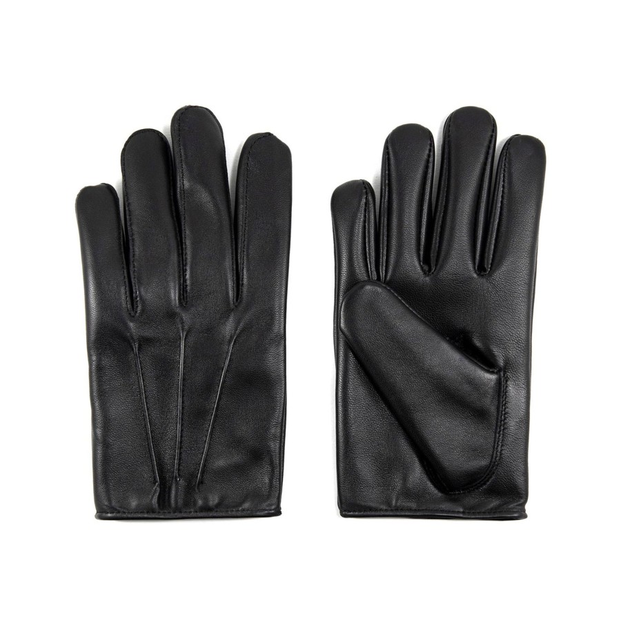 Men Straight To Hell Apparel Gloves | Partisan - Red Lined Leather Gloves