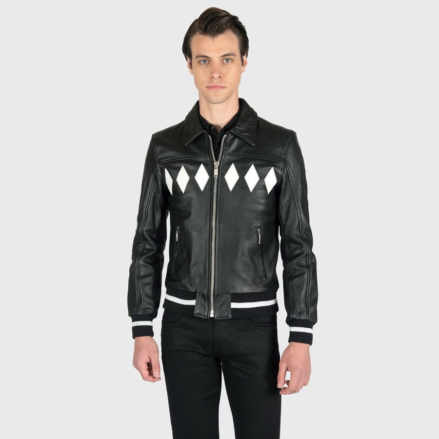 Men Straight To Hell Apparel Leather Jackets | Duke (Size 34S, 34, 36)