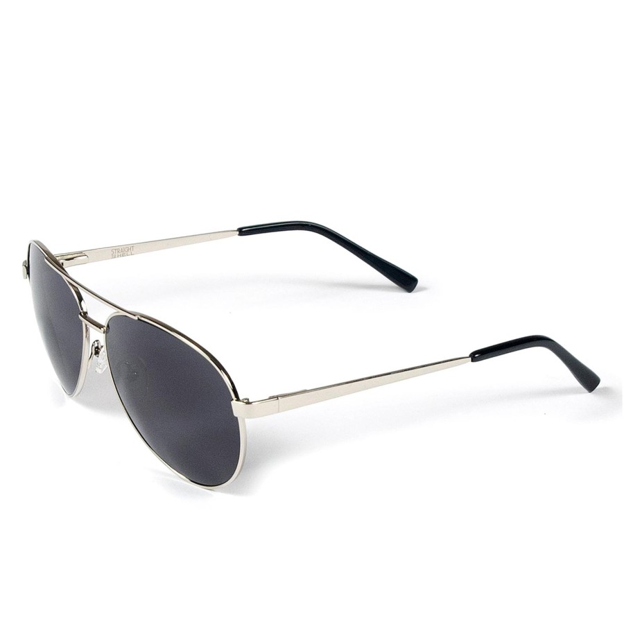 Women Straight To Hell Apparel Sunglasses | Real Cool - Silver Aviator Sunglasses