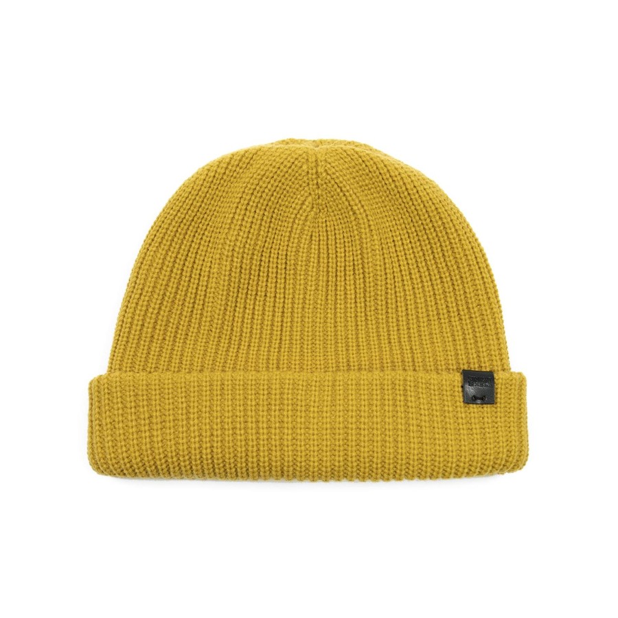 Women Straight To Hell Apparel Hats & Beanies | Bronson - Mustard Yellow Acrylic Beanie