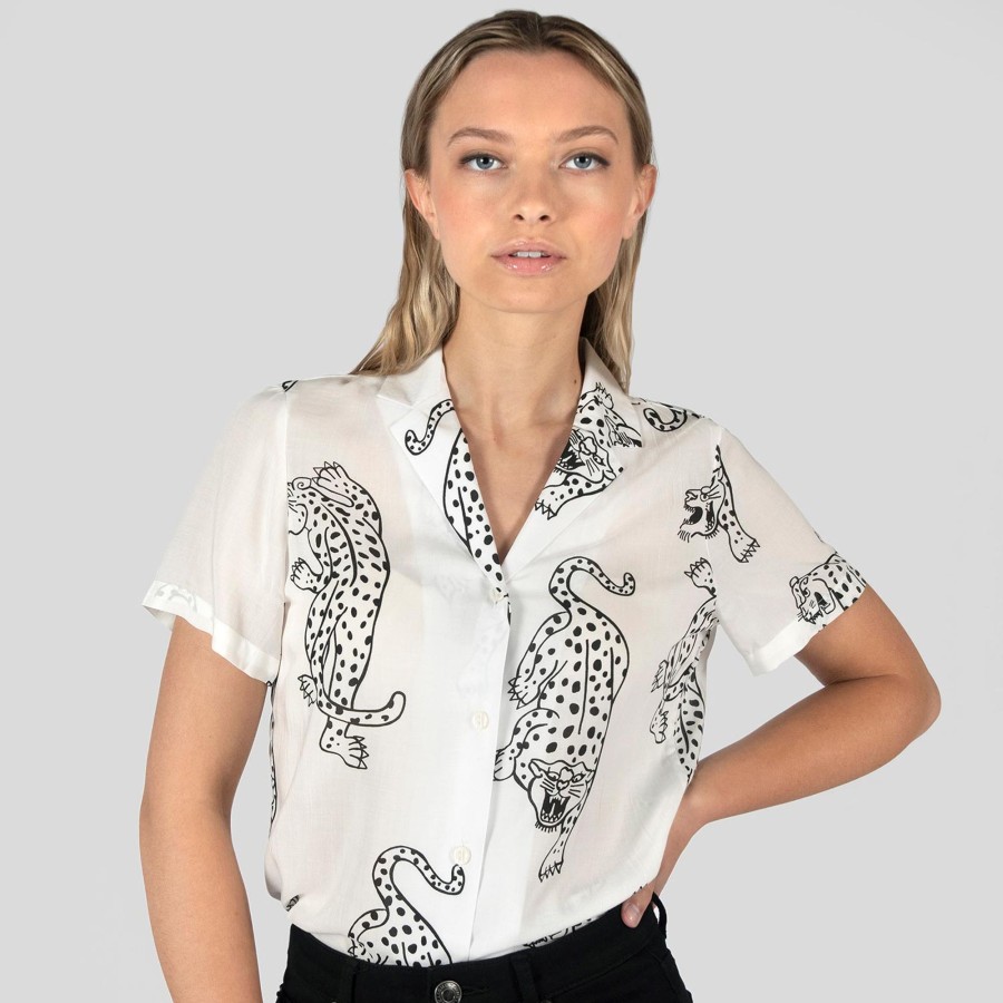 Women Straight To Hell Apparel Shirts & Tops | Cheetah Boogie - Vintage Cheetahs Print Shirt