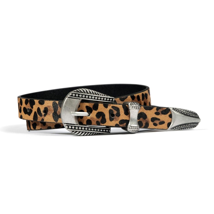 Men Straight To Hell Apparel Belts | Calvera - Leopard Print Leather Belt (Size 28, 30, 32)