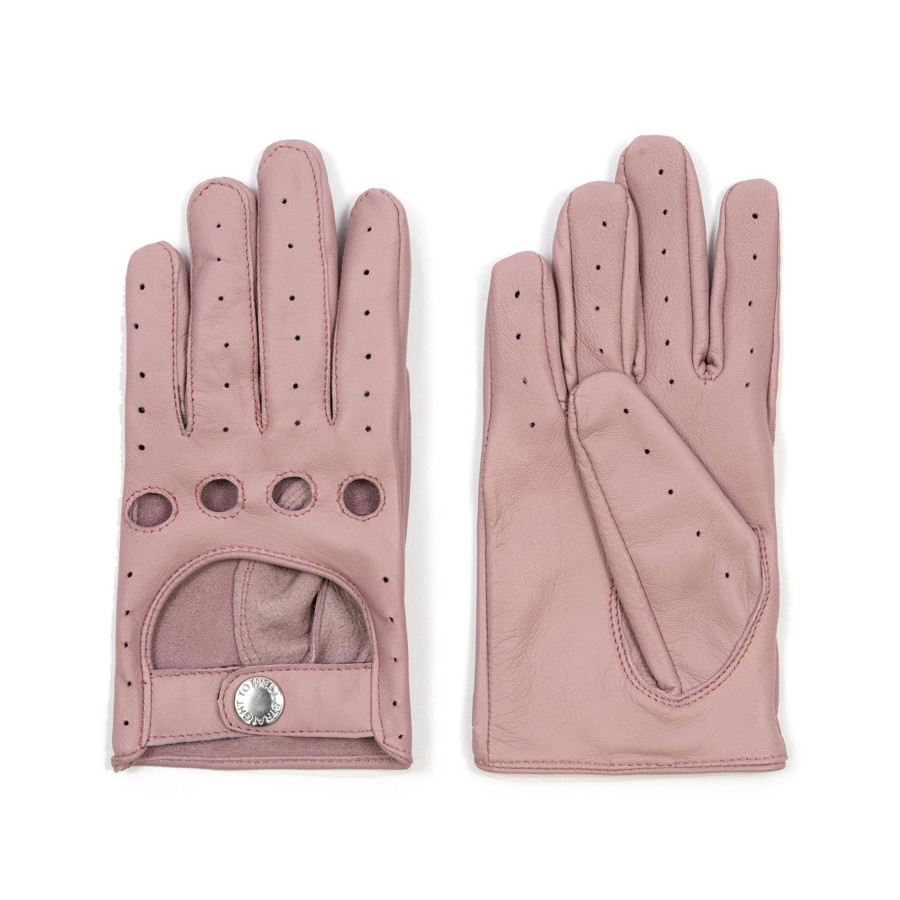 Women Straight To Hell Apparel Gloves | Bullitt - Dusty Pink Leather Gloves