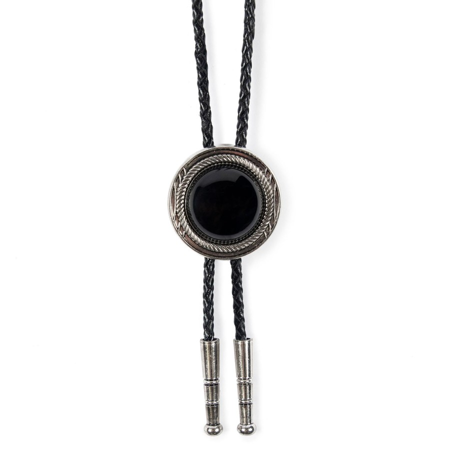 Women Straight To Hell Apparel Jewelry & Ties | Lost Highway - Onyx Bolo Tie