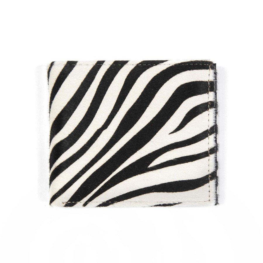 Men Straight To Hell Apparel Wallets | Ellison - Zebra Leather Billfold Wallet