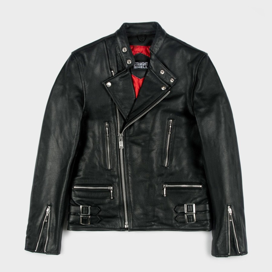 Men Straight To Hell Apparel Leather Jackets | Marauder - Leather Jacket (Size 34S, 34, 36S, 36, 38S, 38, 40, 42, 44, 46, 48, 50, 52, 54)