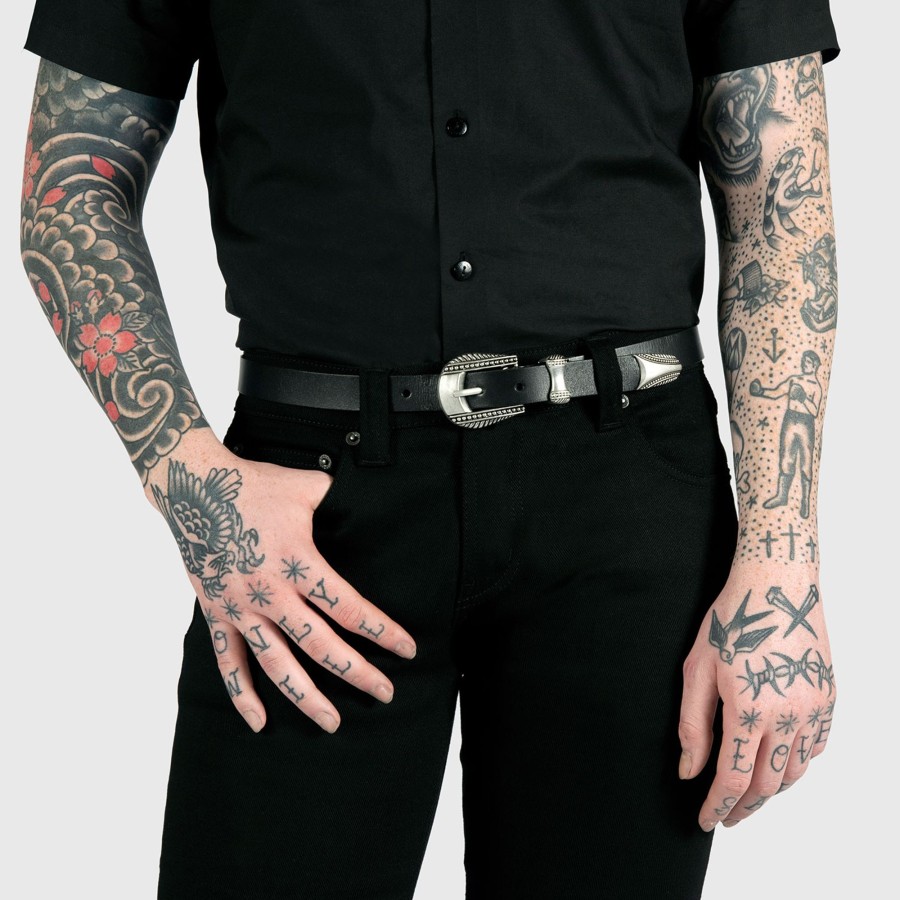 Men Straight To Hell Apparel Belts | Vegan Calvera - Faux Leather Belt