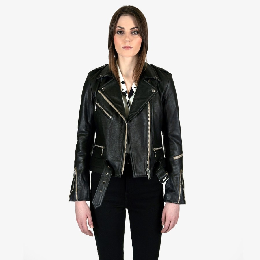 Women Straight To Hell Apparel Leather Jackets | Barracuda - Leather Jacket (Size Xs, S, M, L, Xl, 2Xl, 3Xl, 4Xl, 5Xl)