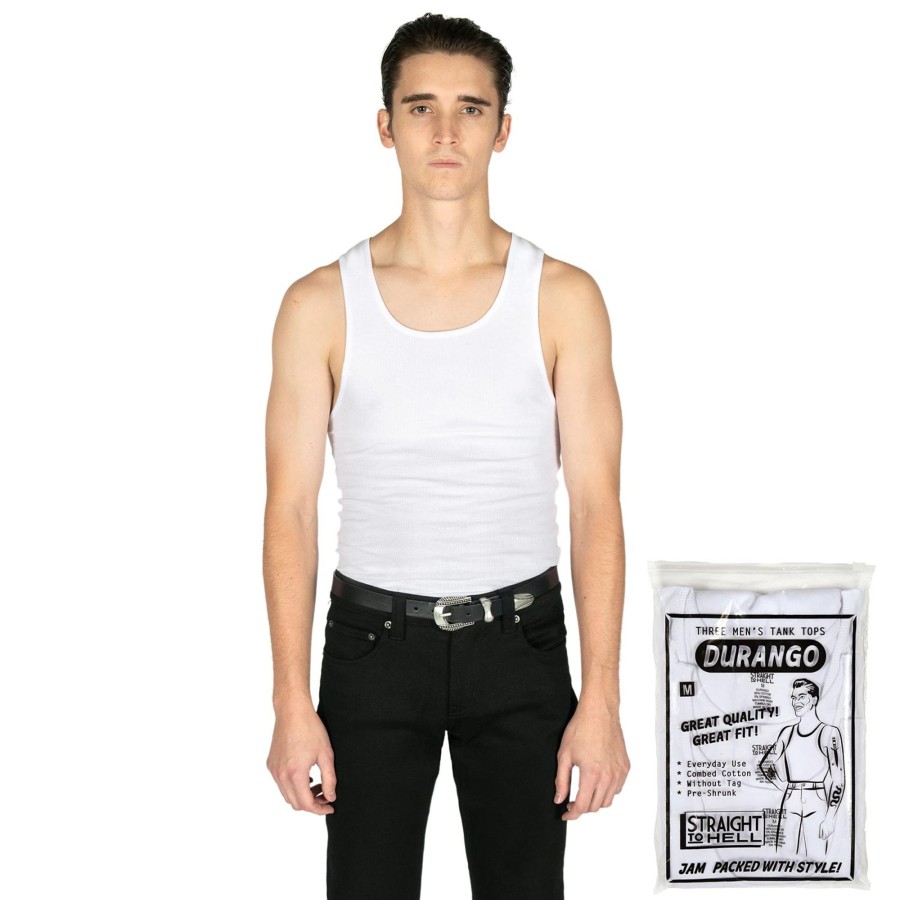 Men Straight To Hell Apparel T-Shirts & Tank Tops | Durango - 3-Pack Of Tank Top Undershirts