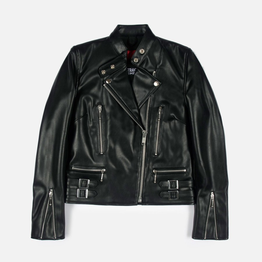 Women Straight To Hell Apparel Vegan Leather Jackets | Vegan Marauder (Size Xs, M, L, Xl, 2Xl, 3Xl, 4Xl, 5Xl)