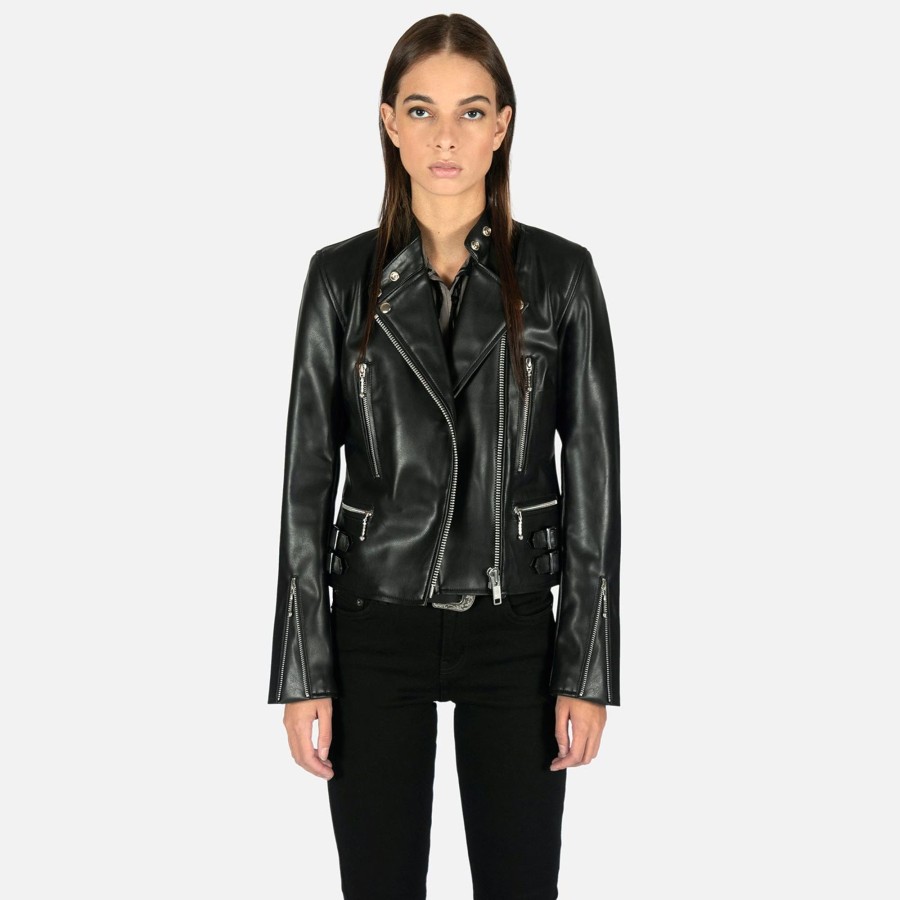 Women Straight To Hell Apparel Vegan Leather Jackets | Vegan Marauder (Size Xs, M, L, Xl, 2Xl, 3Xl, 4Xl, 5Xl)