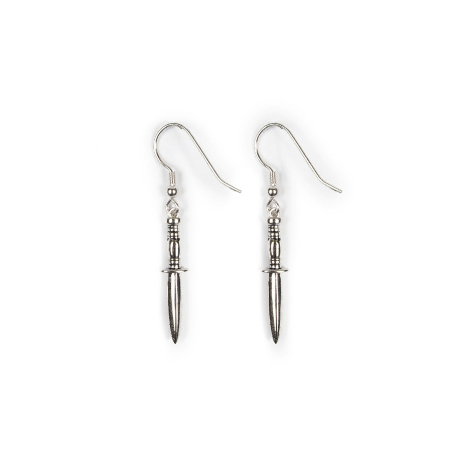 Women Straight To Hell Apparel Jewelry & Ties | Sydney - Sterling Silver Dagger Earrings