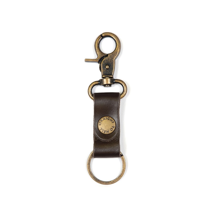 Women Straight To Hell Apparel Keychains | Key Clip - Brown And Brass