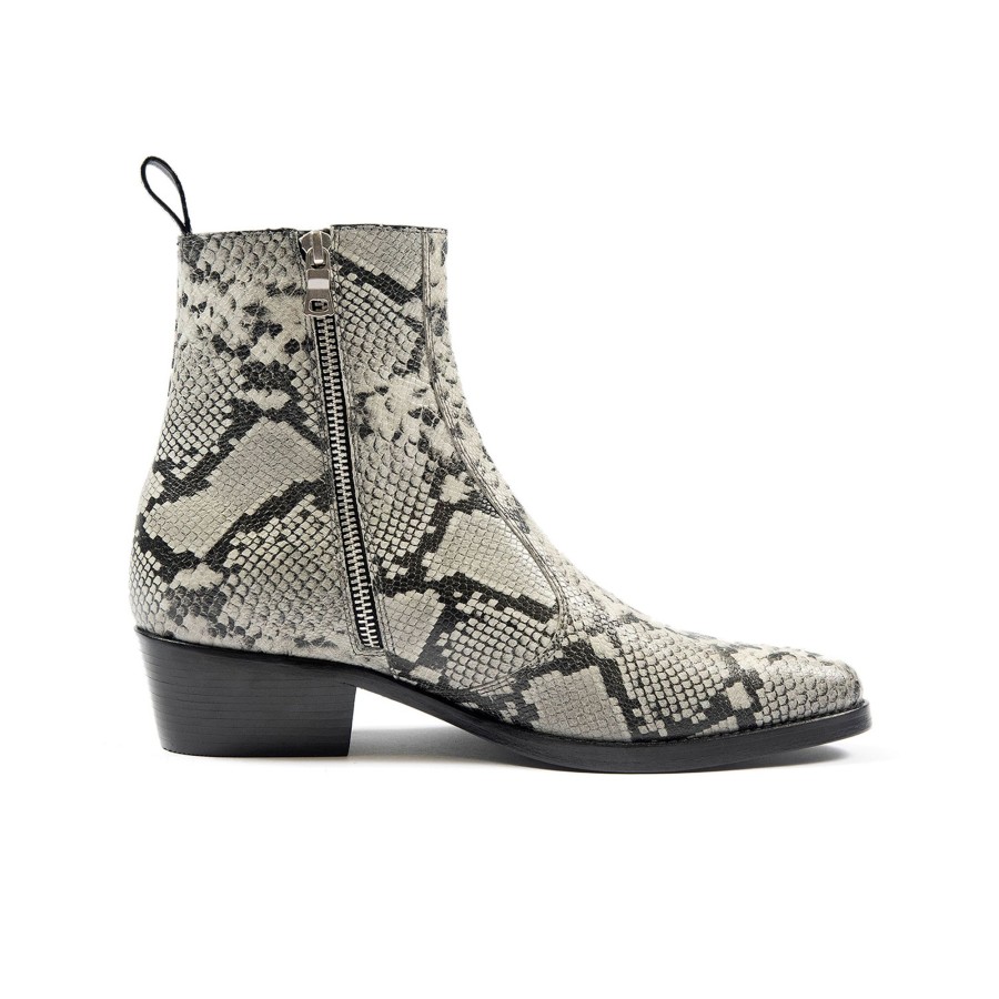 Women Straight To Hell Apparel Boots | Richards - Grey Snakeskin (Size 5.5, 6.5, 7, 7.5, 8.5, 9, 9.5, 10)