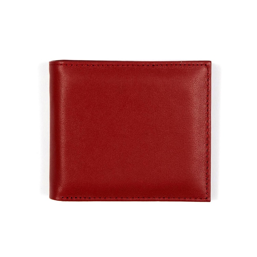 Men Straight To Hell Apparel Wallets | Ellison - Burgundy Leather Billfold Wallet