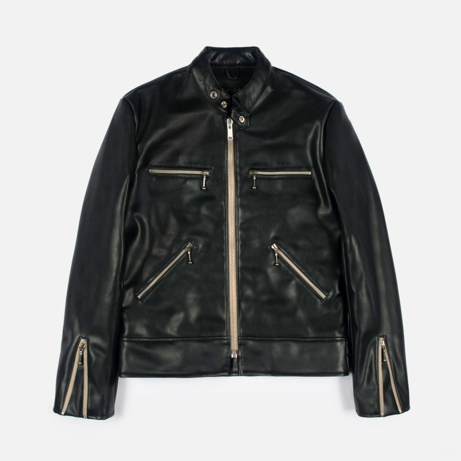 Men Straight To Hell Apparel Vegan Leather Jackets | Vegan Motorway (Size 34S, 34, 36S, 36, 38S, 38, 40, 42, 44, 46, 48, 50, 52, 54)